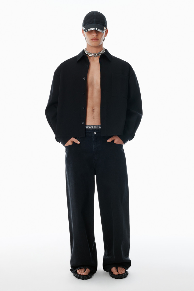 Alexander Wang faded black pre-styled jeans outlook
