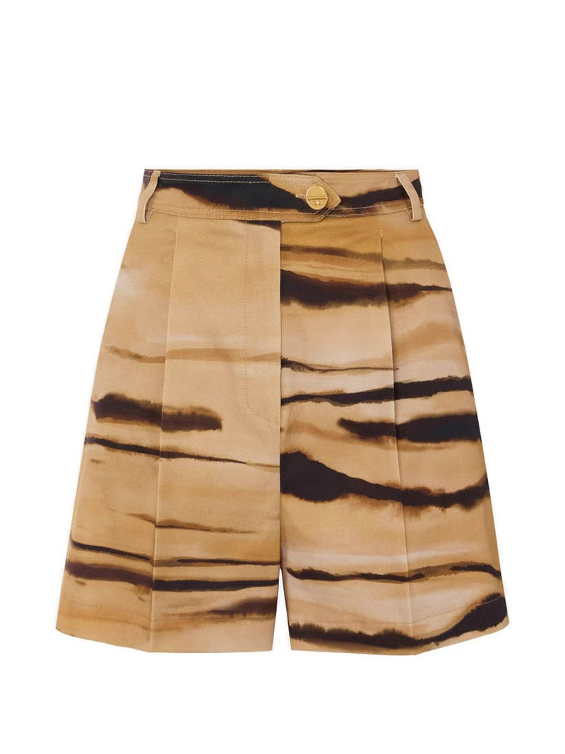 drill tiger print shorts 1