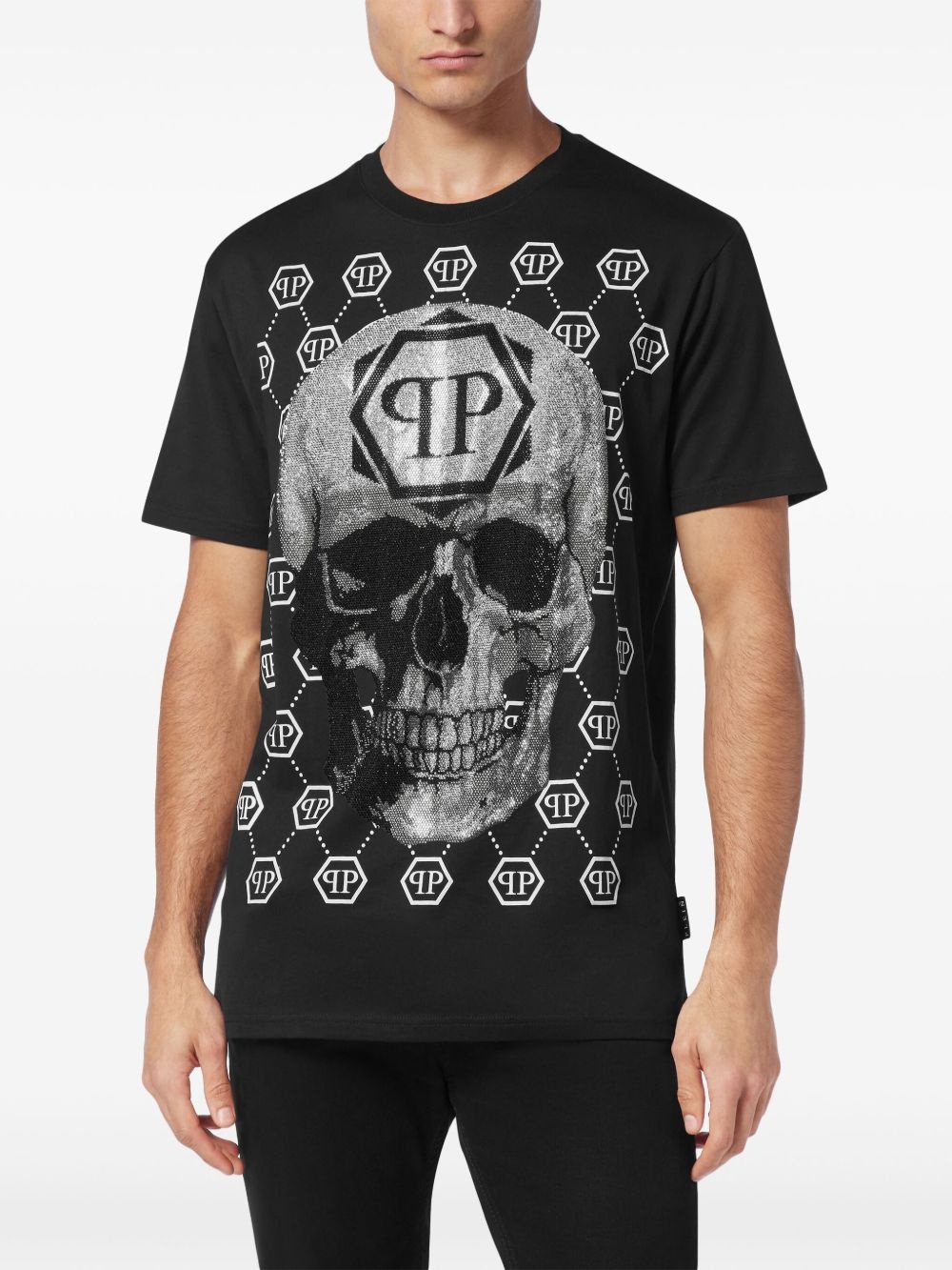rhinestone-embellished Skull T-shirt - 2