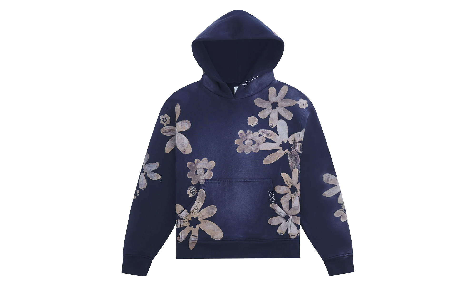 Block Print Hoodie w/ heavy crystals "Nightfall" - 1