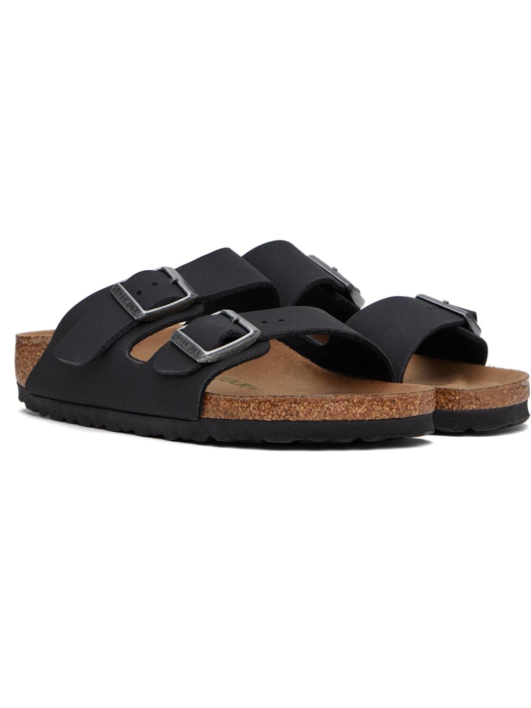Black Narrow Arizona Vegan Sandals - 4