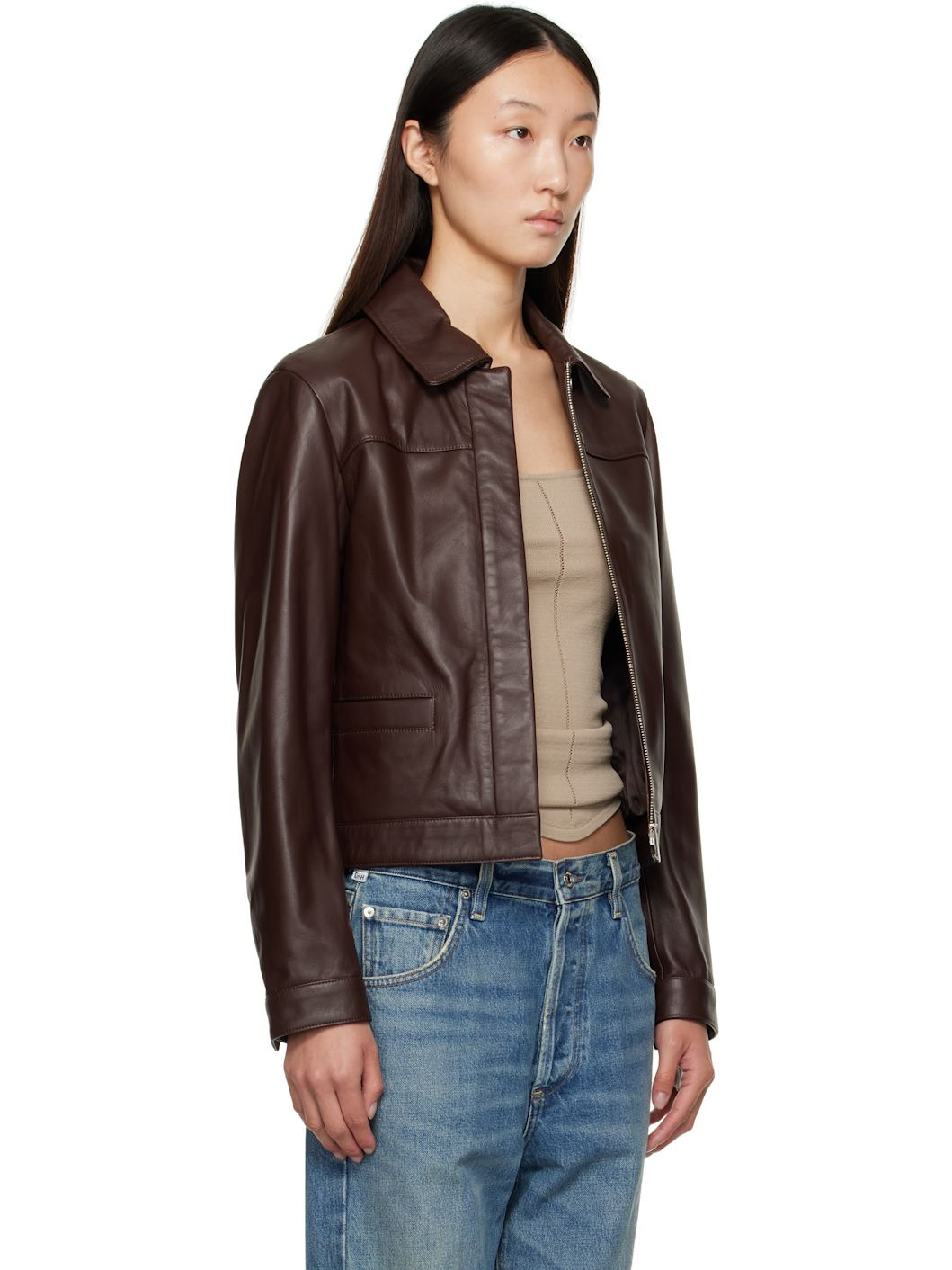 Brown Ascot Leather Jacket - 2
