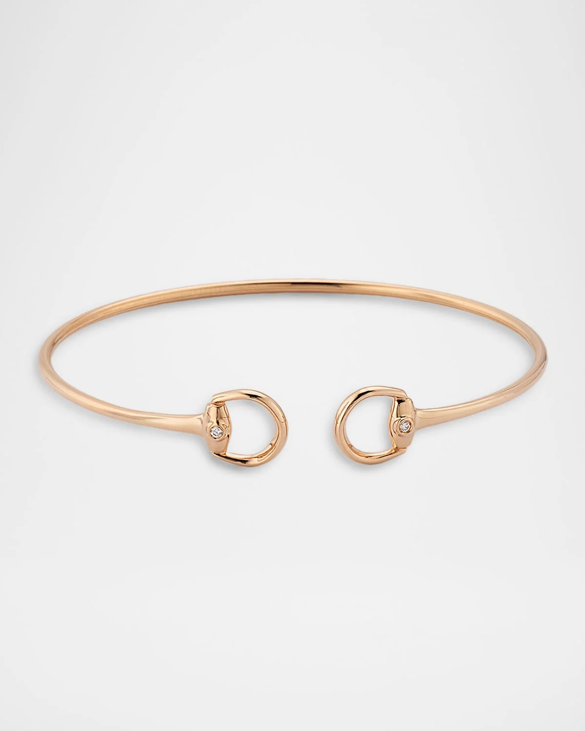 Horsebit 18K Diamond Bangle Bracelet - 1