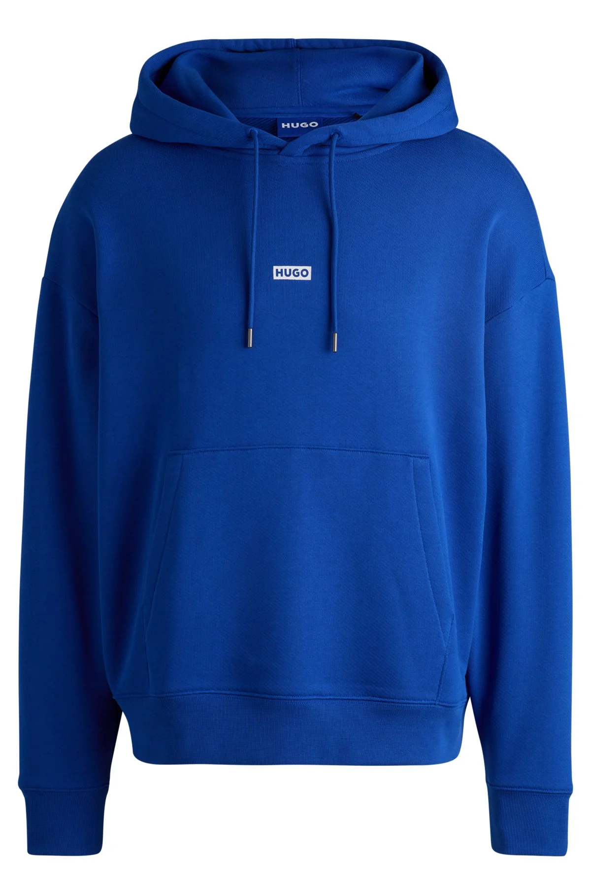 COTTON-TERRY LOOSE-FIT HOODIE WITH LOGO DETAILS - 1