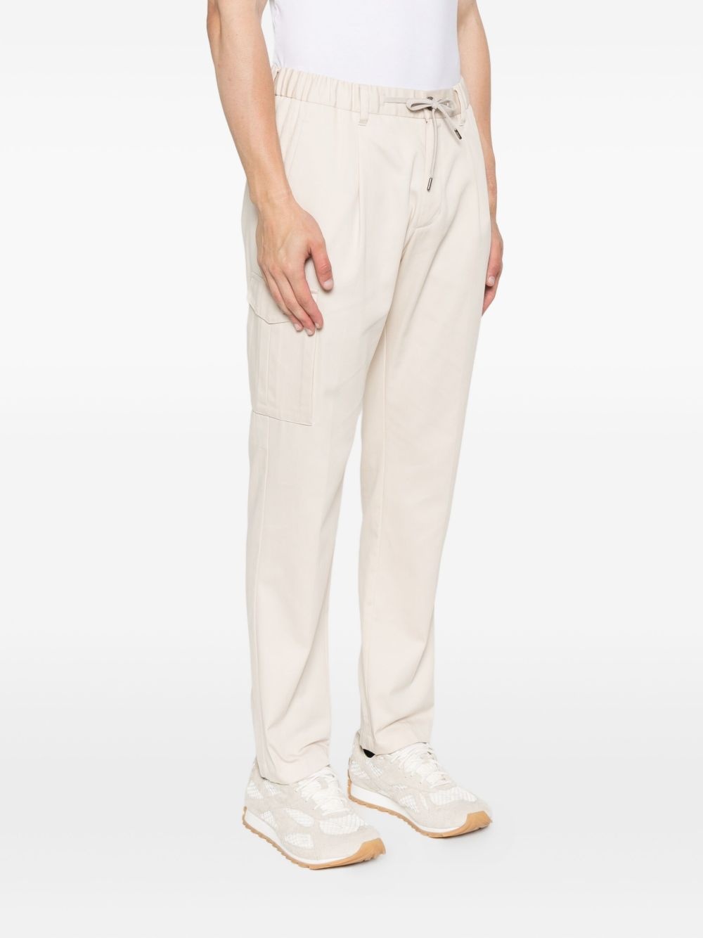 drawstring cargo-pocket trousers - 3
