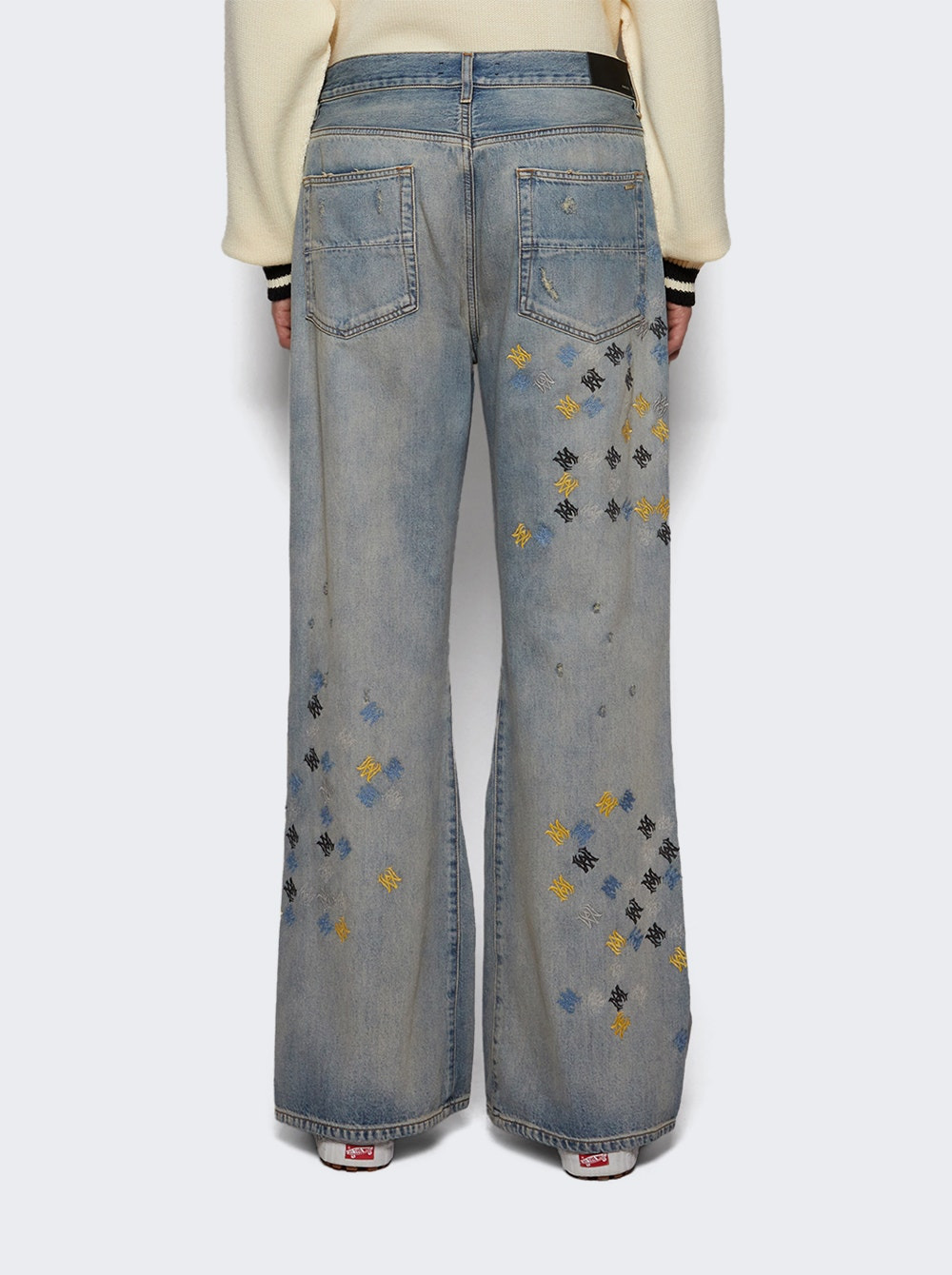 Ma Quad Embroidered Flare Jeans Antique Indigo - 4