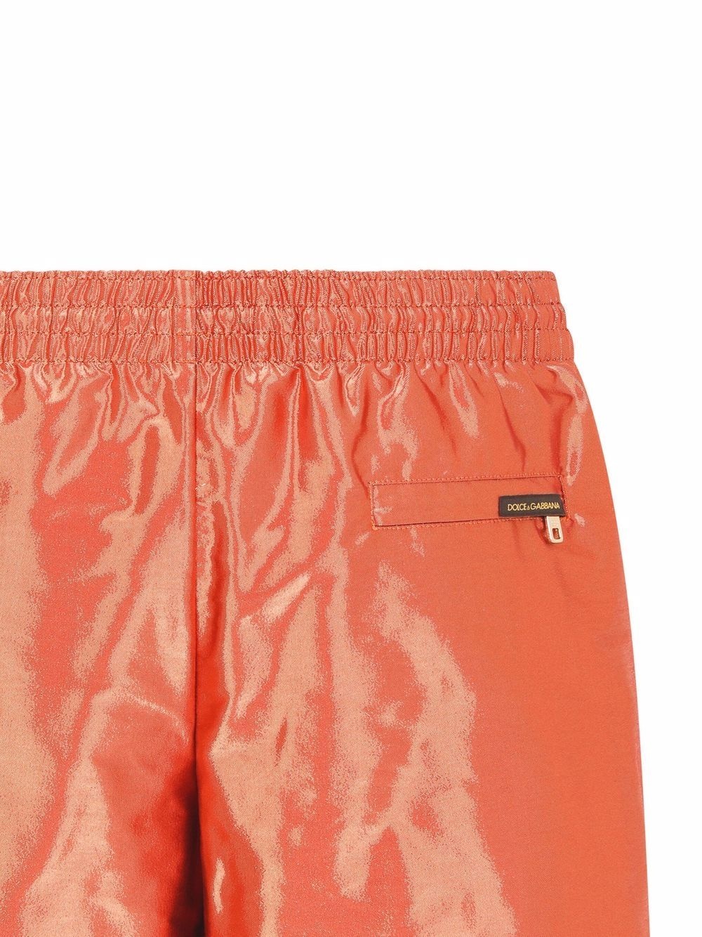 metallic drawstring swim shorts - 4