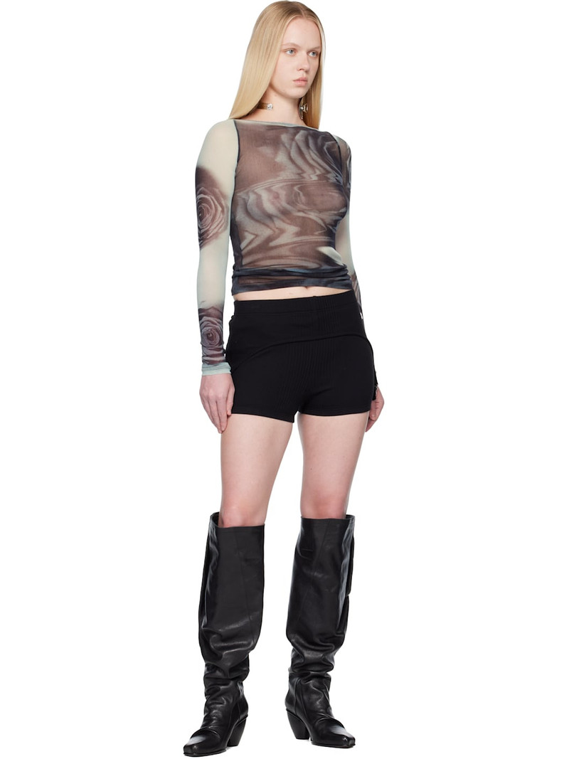 Jean Paul Gaultier Black 'The Garter Mini' Shorts outlook