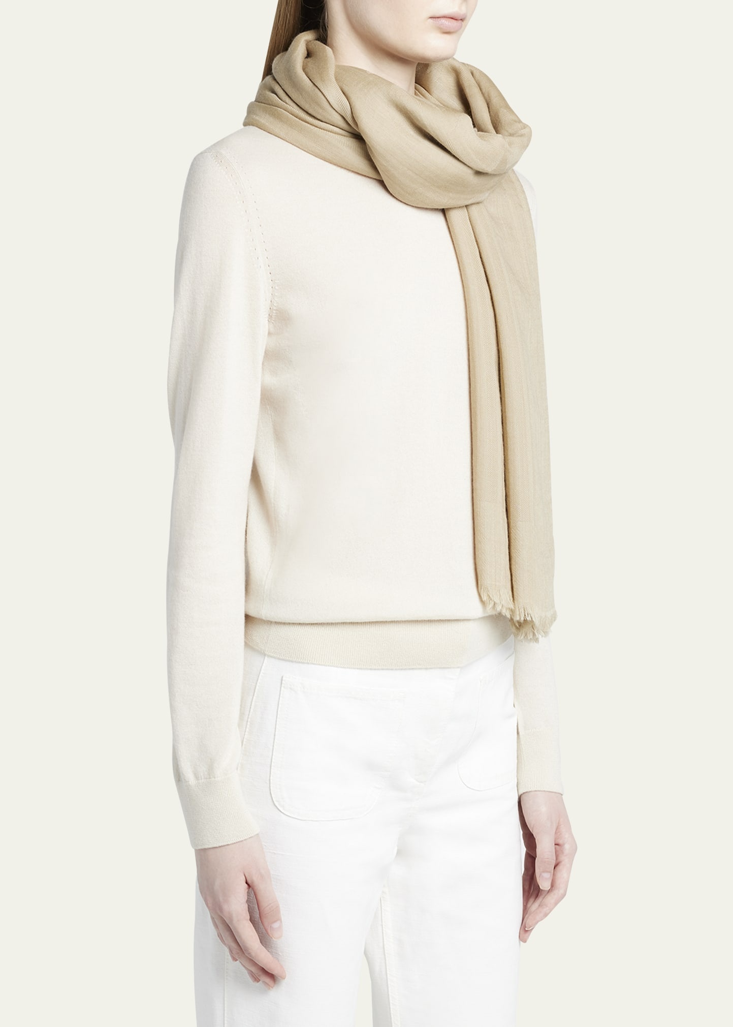Jacquard Cashmere Maxi Stole - 3