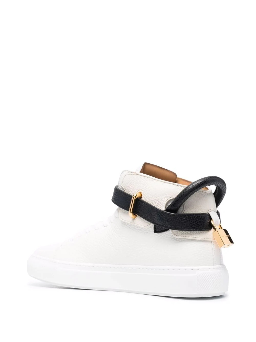 padlock-detail high top sneakers - 3