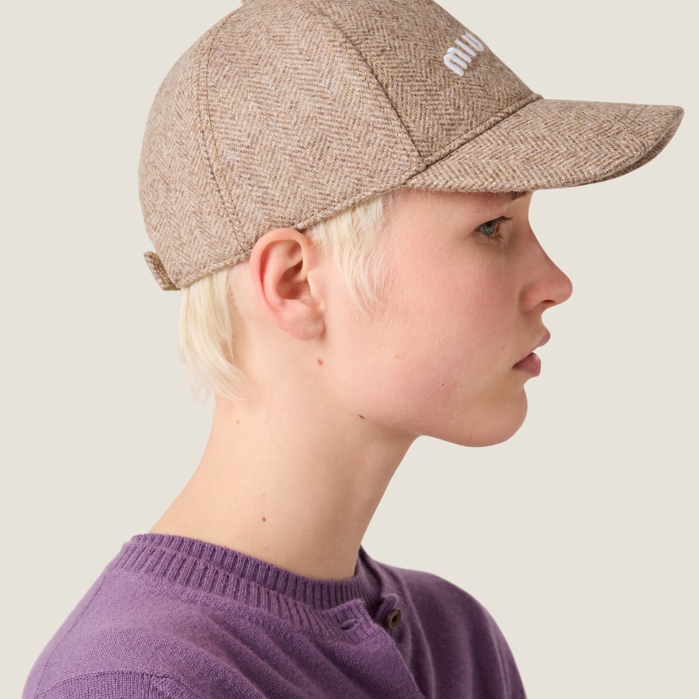 Chevron wool baseball cap - 2