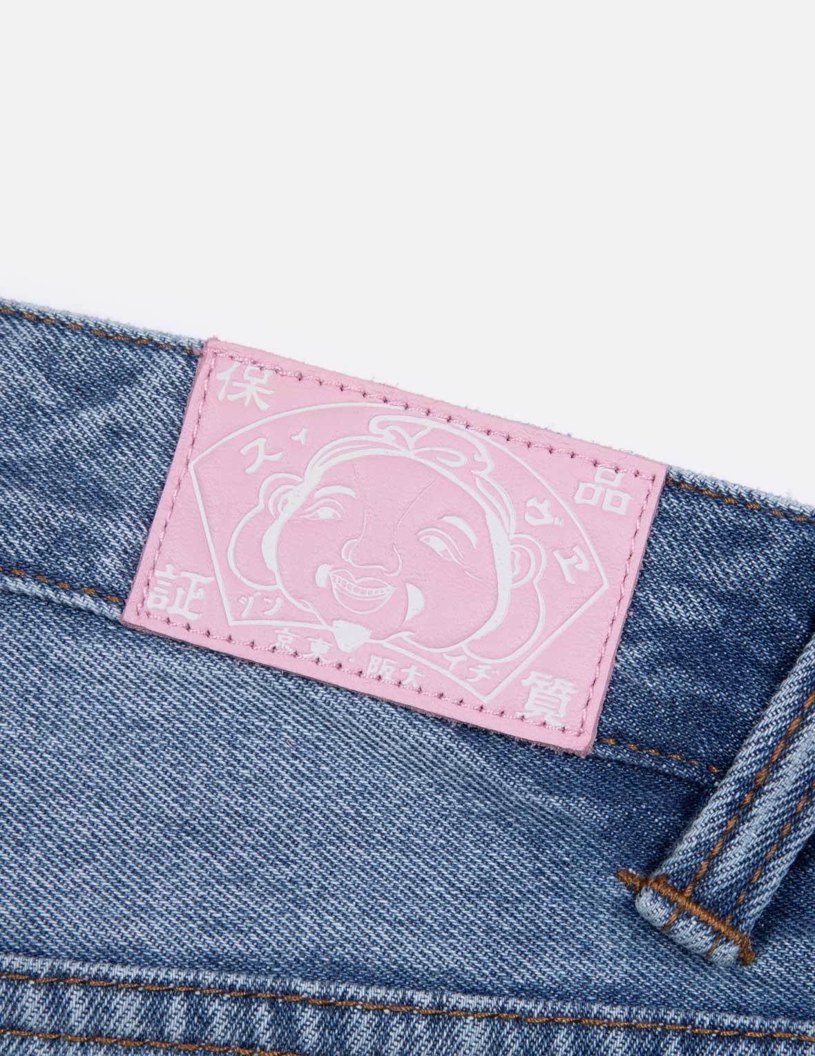 SEAGULL AND HEART EMBOSSED FASHION FIT JEANS - 11
