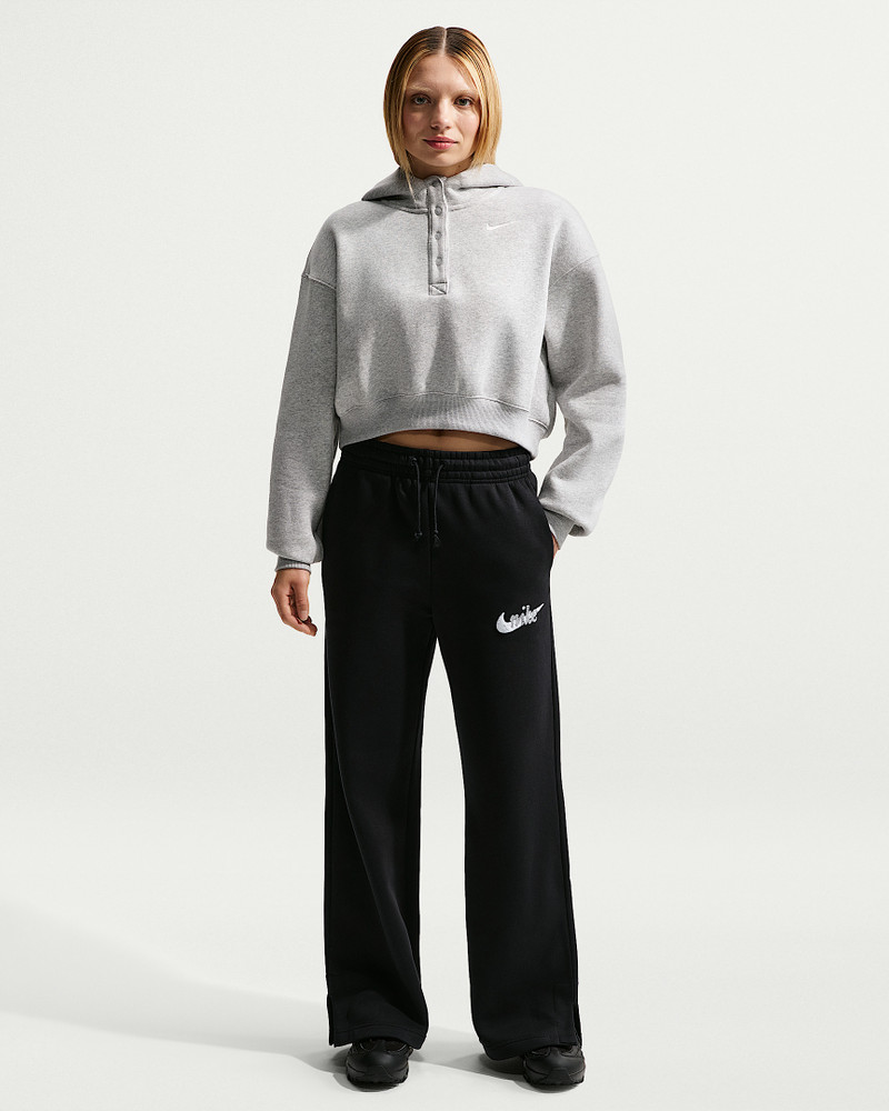Nike Sportswear Phoenix Fleece Women's High-Waisted Wide-Leg Logo Pants 1
