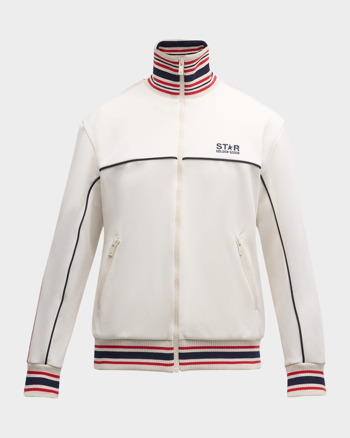 Men's Zipped Patchwork Track Jacket - 1