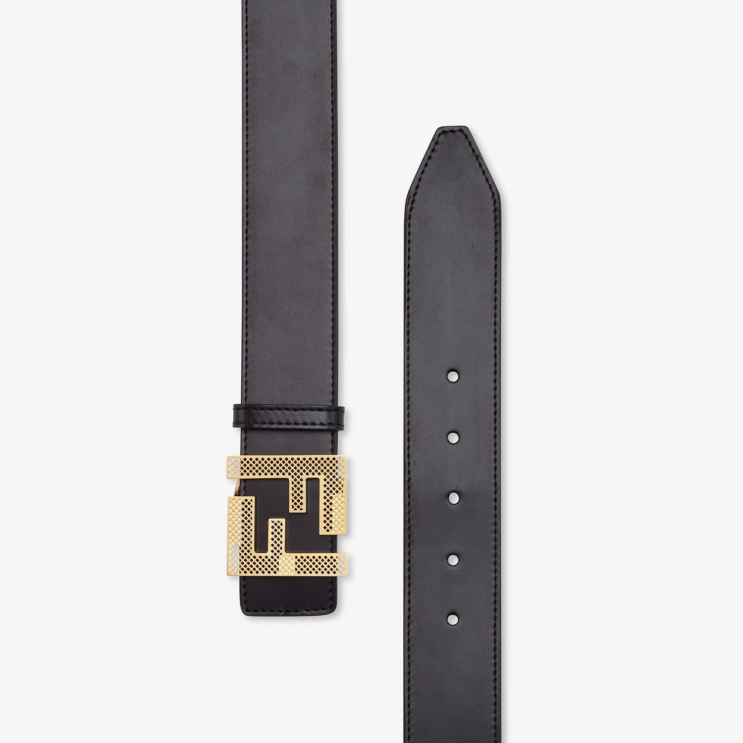 Black leather belt - 2