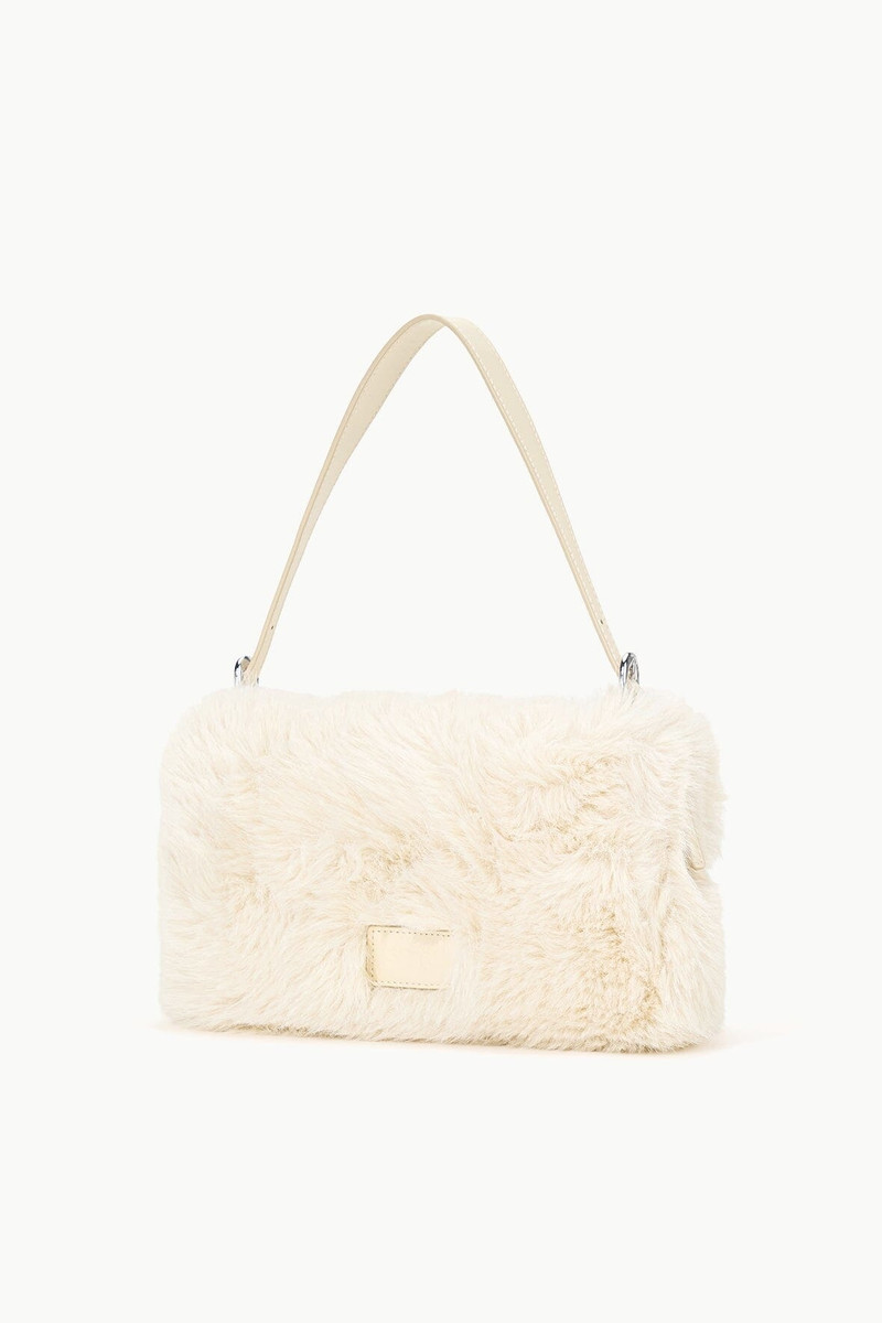 STAUD HARLOW FAUX FUR BAG CREAM 3