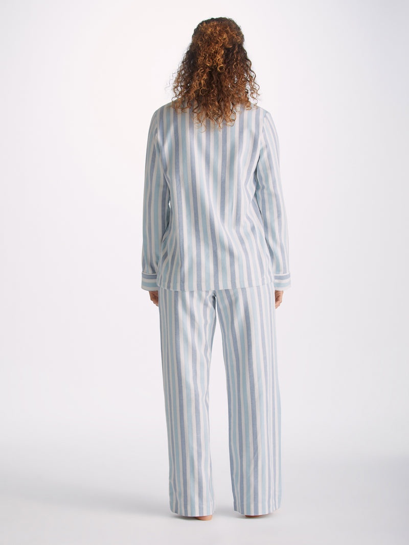 Women's Pyjamas Kelburn 35 Brushed Cotton Blue - 4