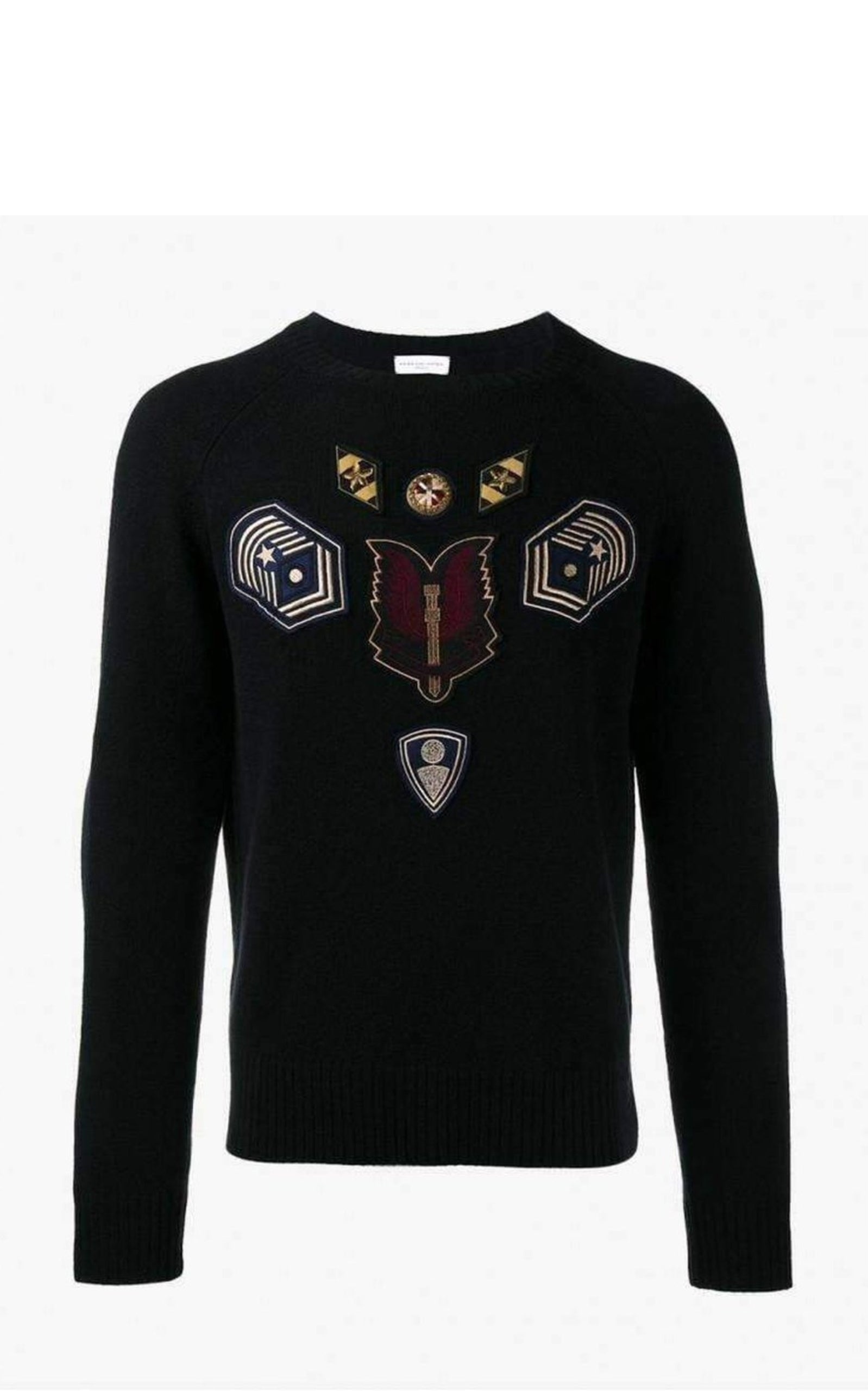 Embroidered Master Patch Cashmere Sweater - 1