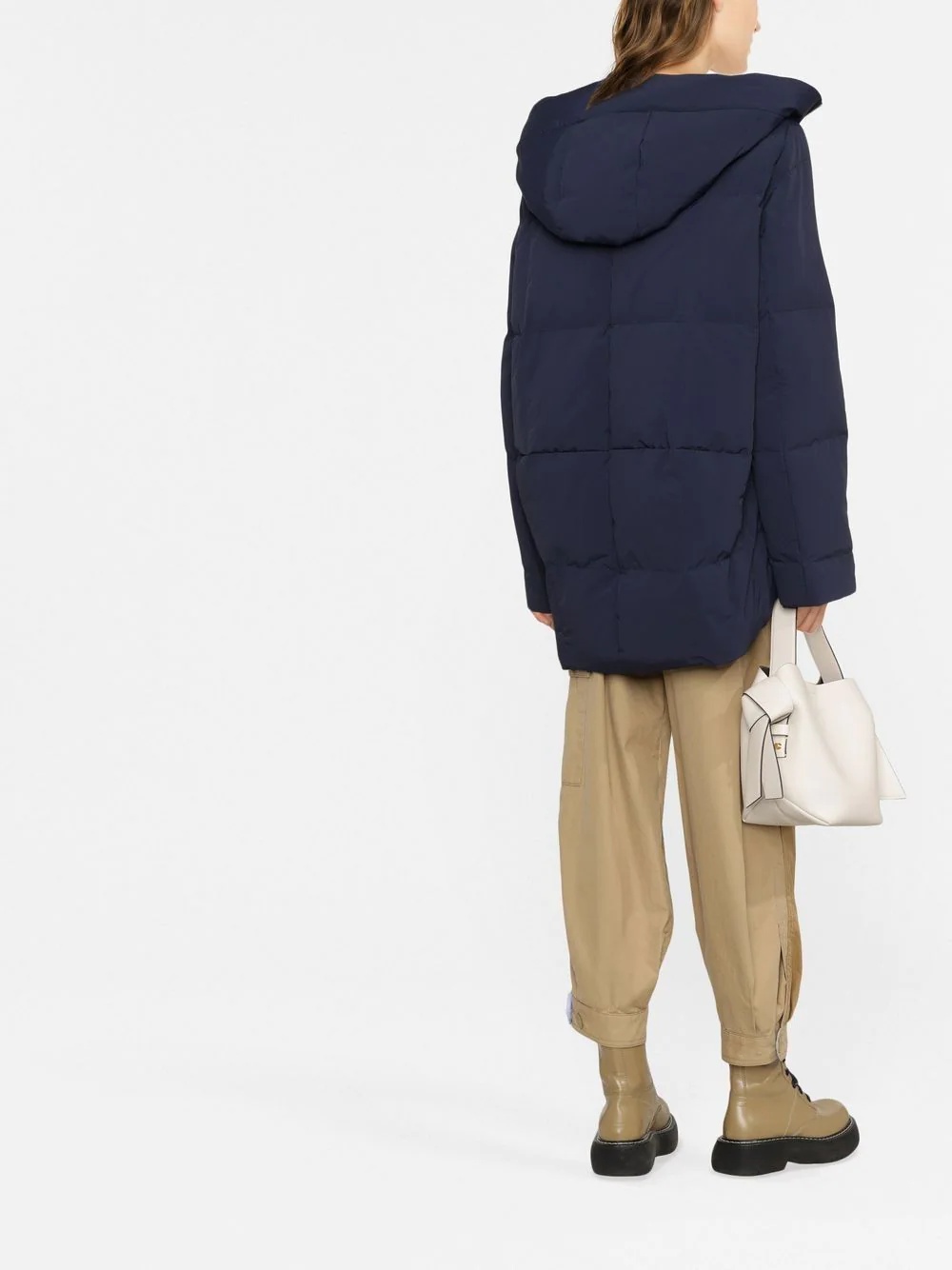 padded zip-fastening coat - 4