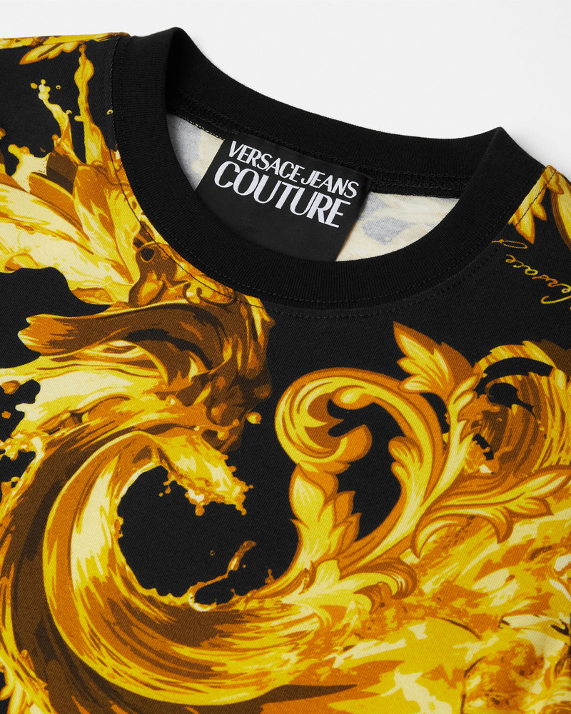 VERSACE JEANS COUTURE Printed Cotton-Jersey Midi Dress outlook