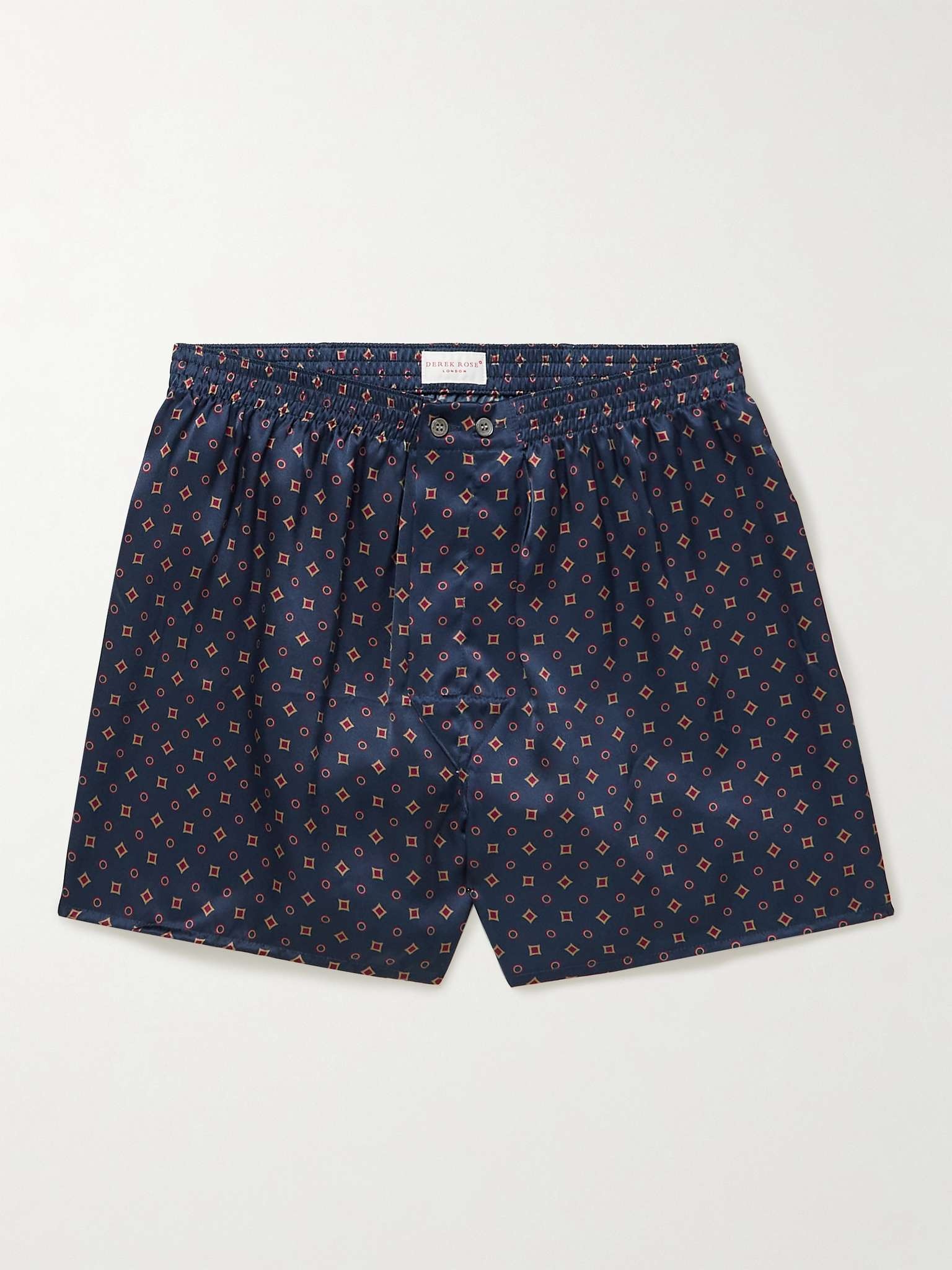 Printed Silk Boxer Shorts - 1