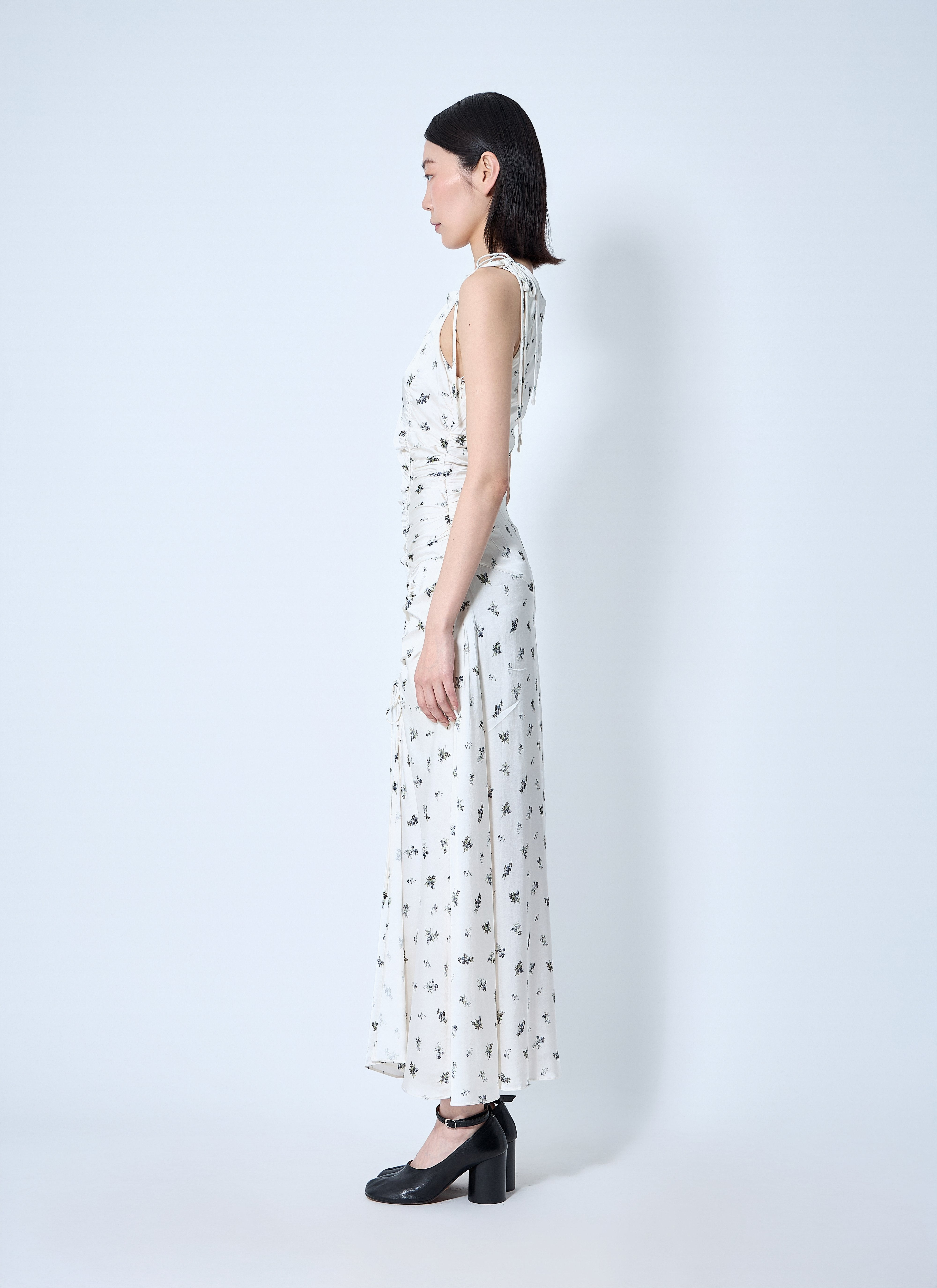 Ganni Women Printed Gathered Maxi Dress - 3