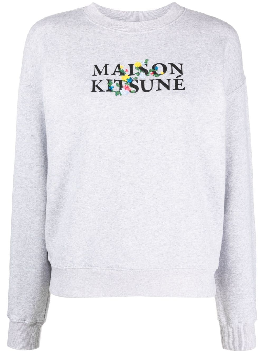 logo-print cotton sweatshirt - 1