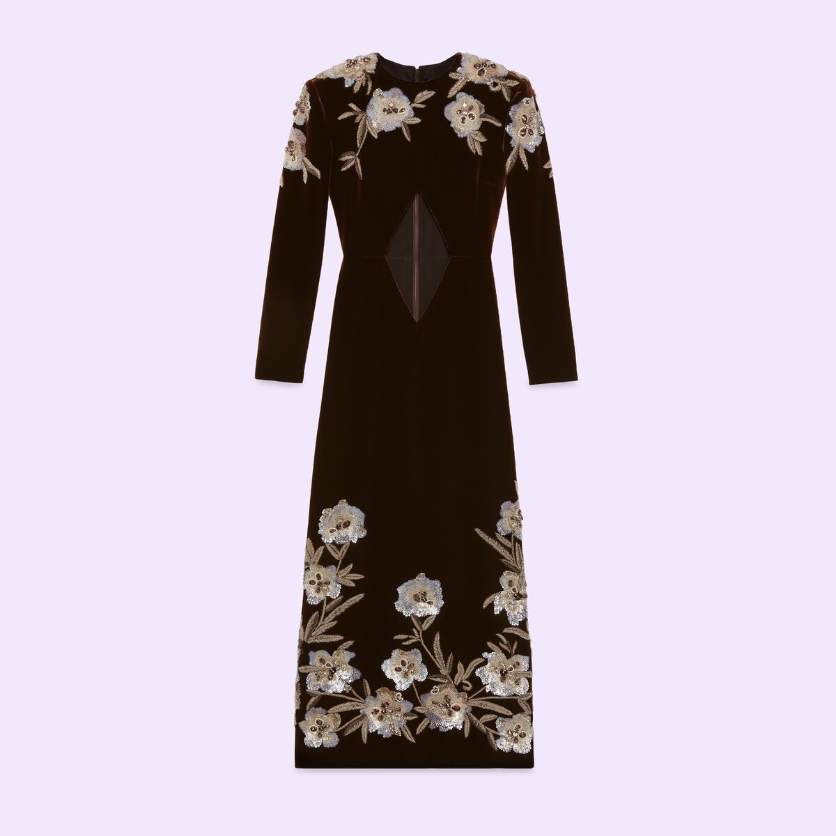 Velvet dress with embroidery - 2