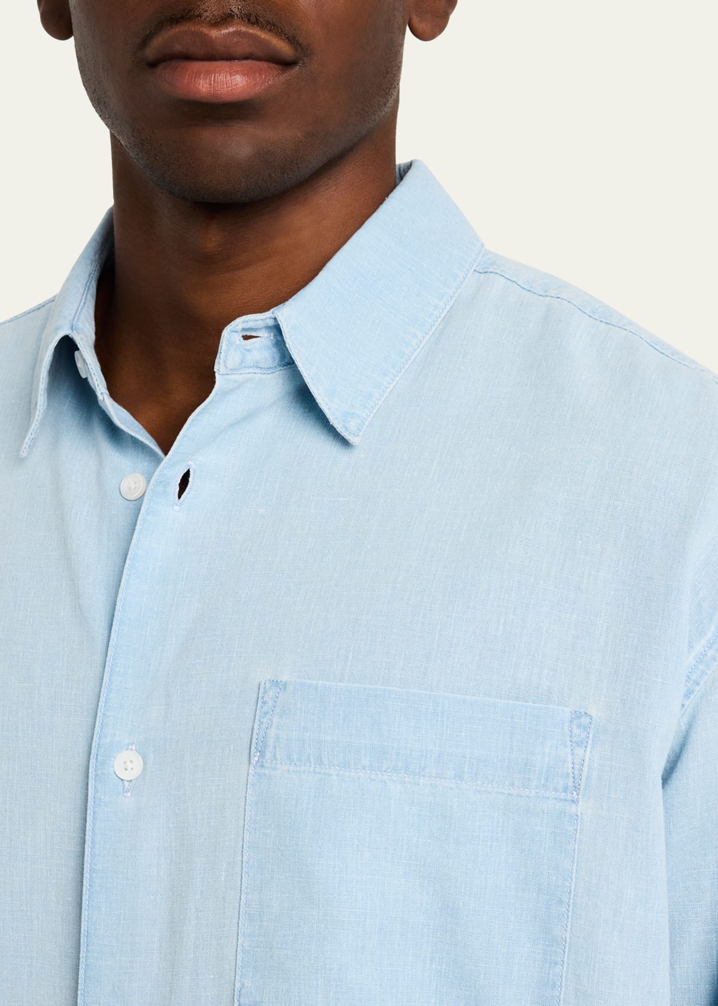 Men's Chambray Button-Down Shirt - 5