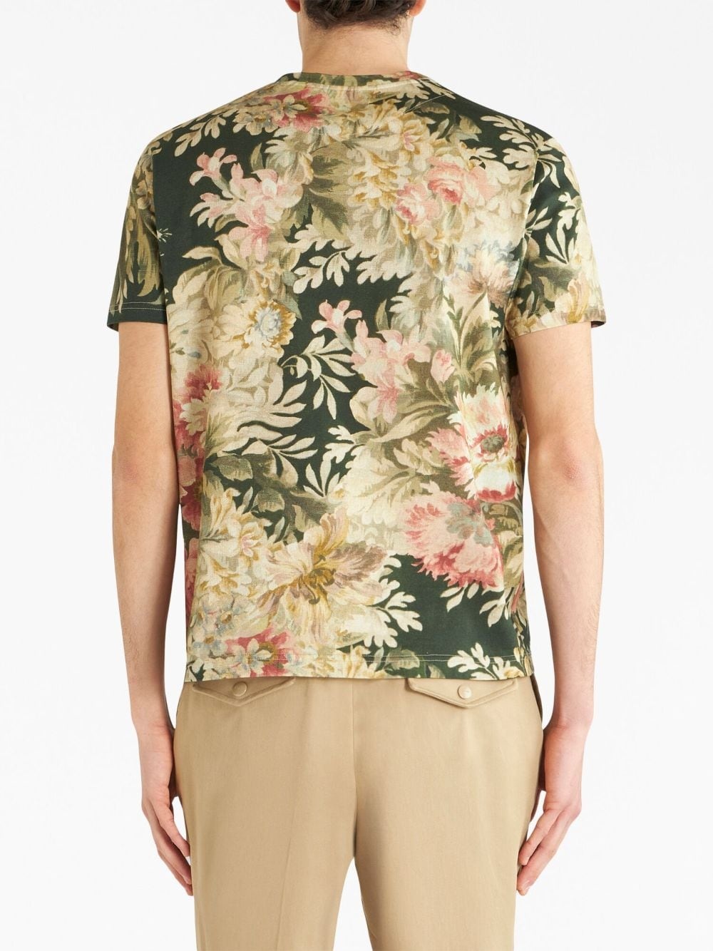 floral-print cotton T-shirt - 3