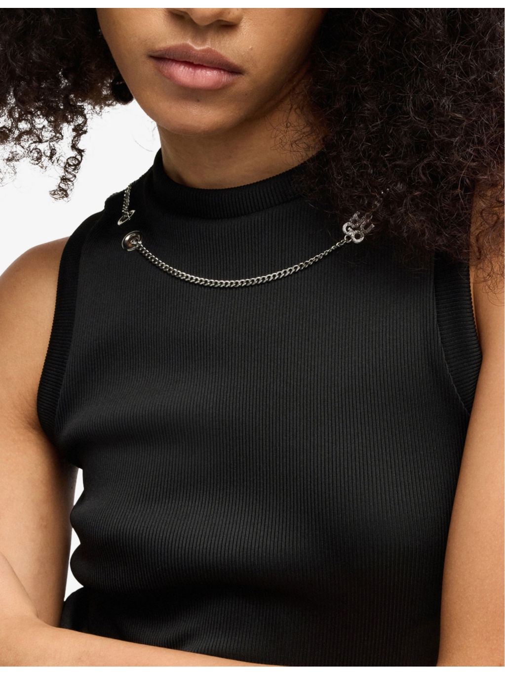 Round-neck ribbed stretch-jersey vest - 5