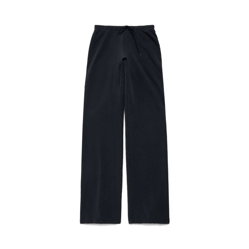 Women's Bow Flared Sweatpants in Faded Black 1