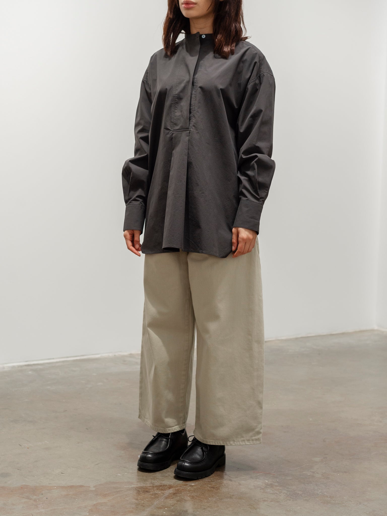 Frink Half Placket Shirt - Asphalt - 3