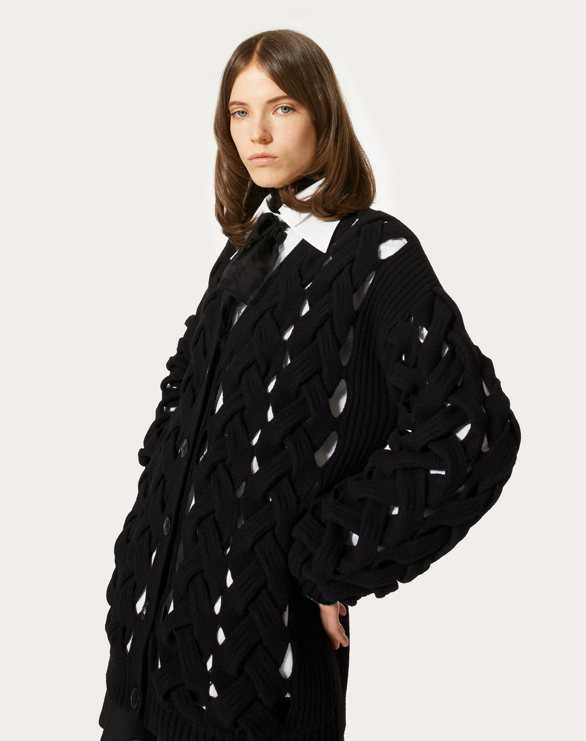 CARDIGAN IN ANGORA WOOL POLYAMIDE - 5