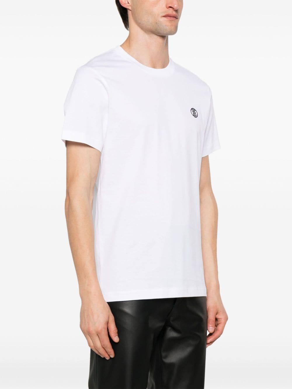 logo-embroidered organic cotton T-shirt - 3