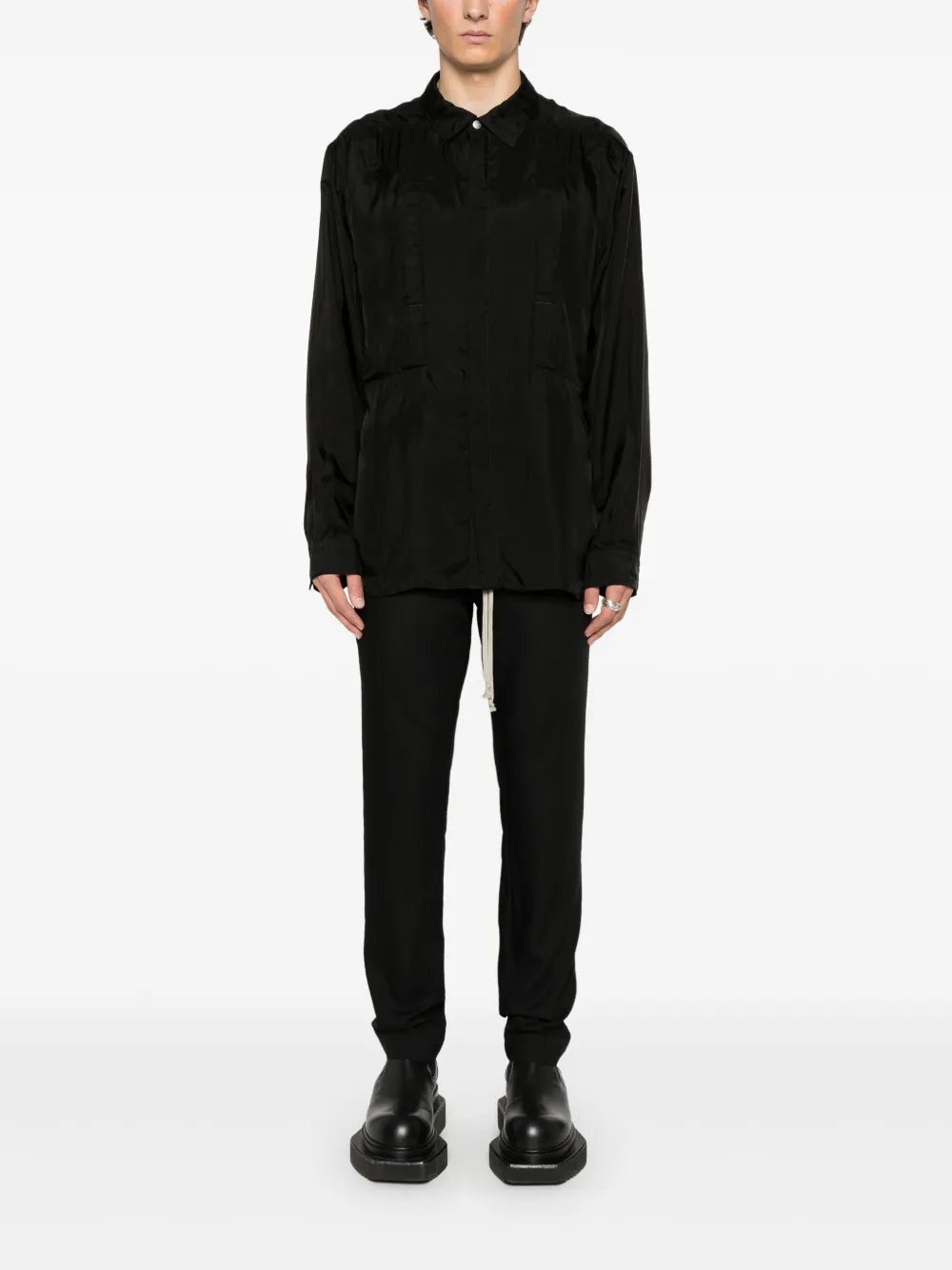 DRAWSTRING SLIM LONG TROUSERS - 2