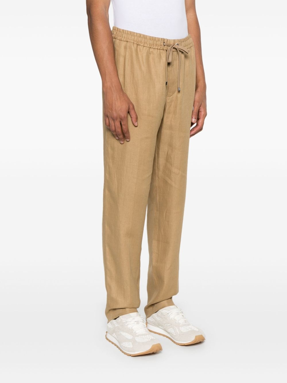 linen track pants - 3