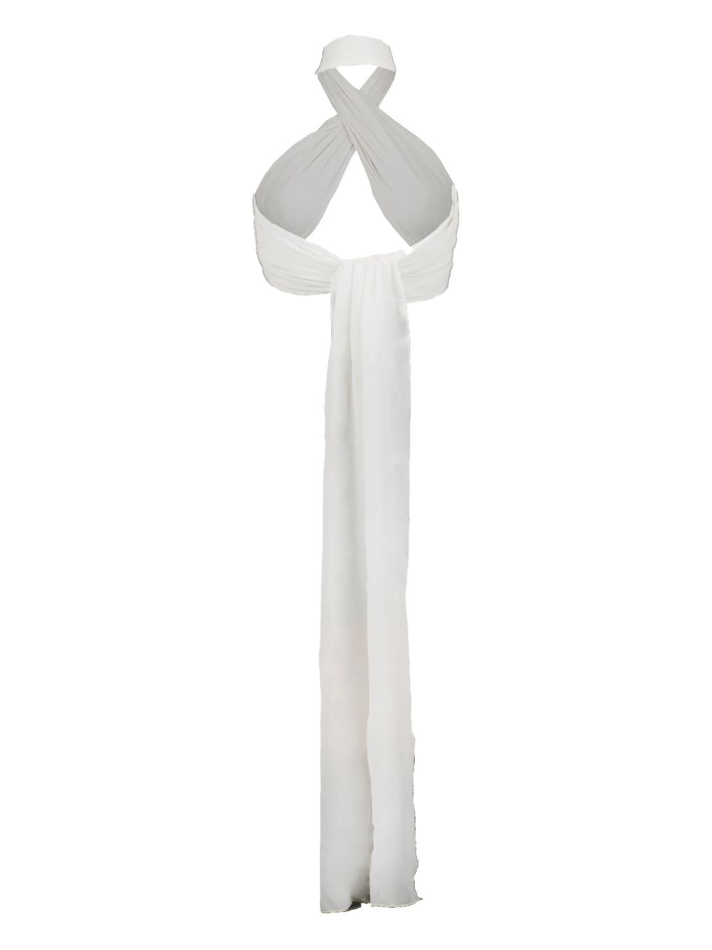 draped silk blouse - 4