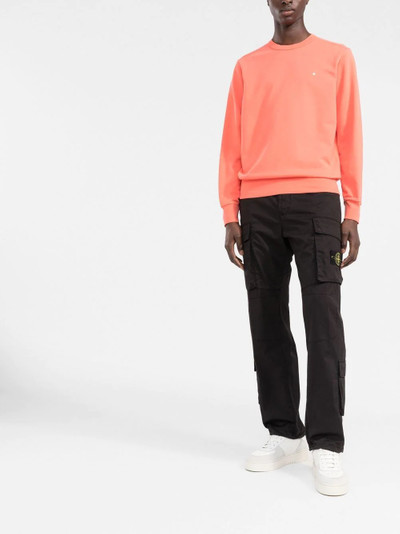 Stone Island star embroidery crew-neck sweatshirt outlook