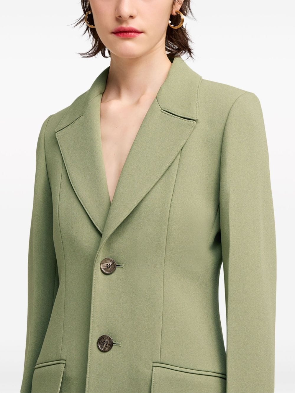 single-breasted wool coat - 5