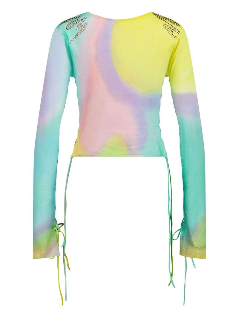 Collina Strada tie-dye-effect long-sleeve top outlook