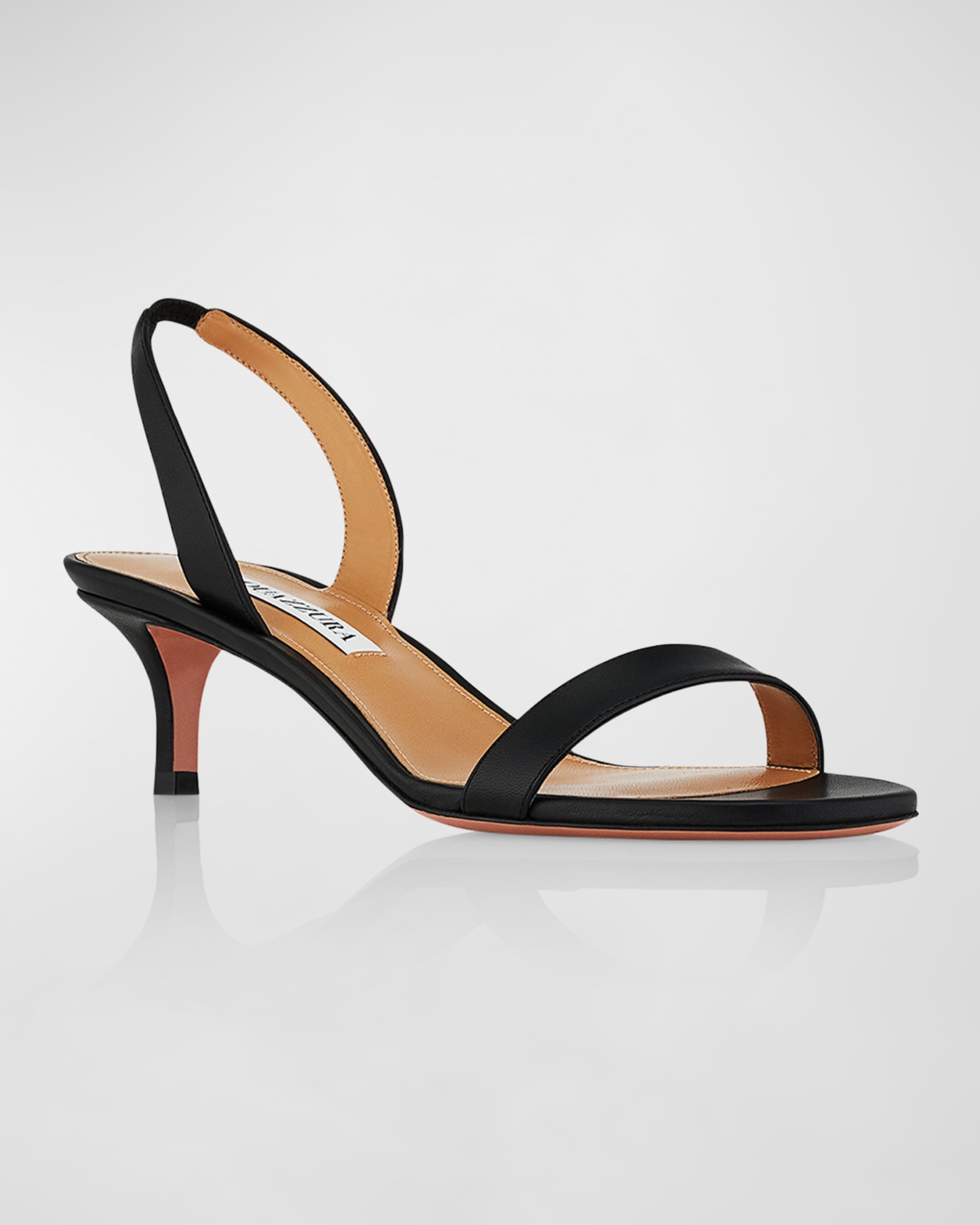 So Nude Leather Halter Sandals - 5