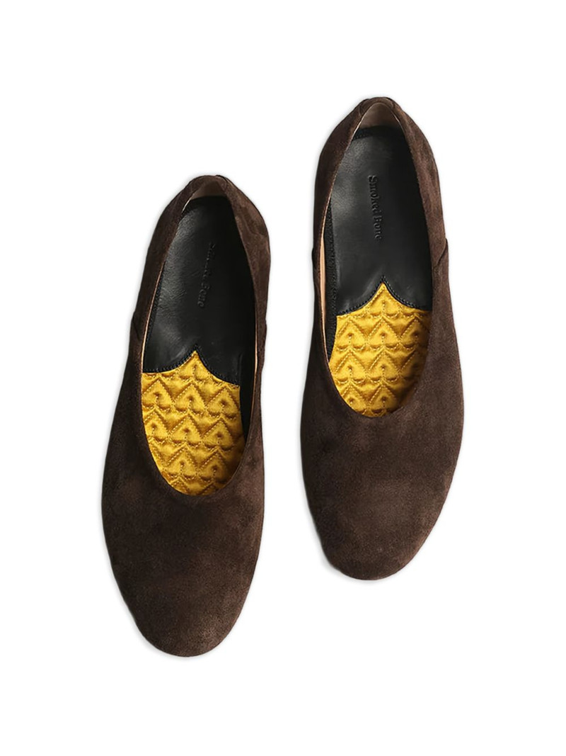 Smokedbone suede slip-on slippers 3