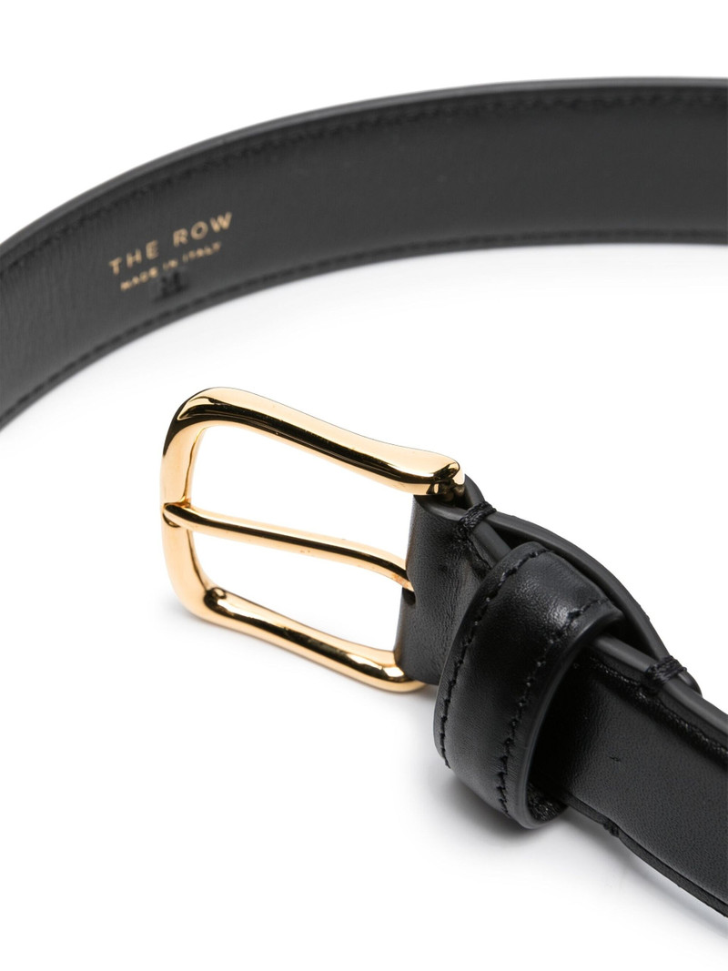 The Row Black Classic Leather Belt outlook