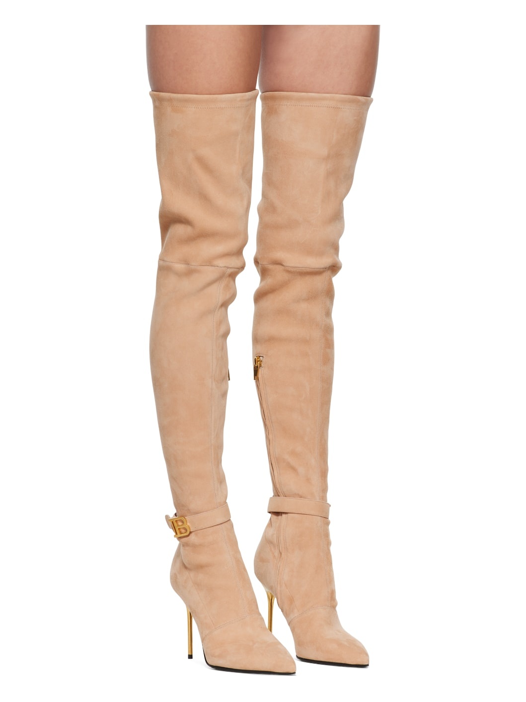 Beige Raven Tall Boots - 4