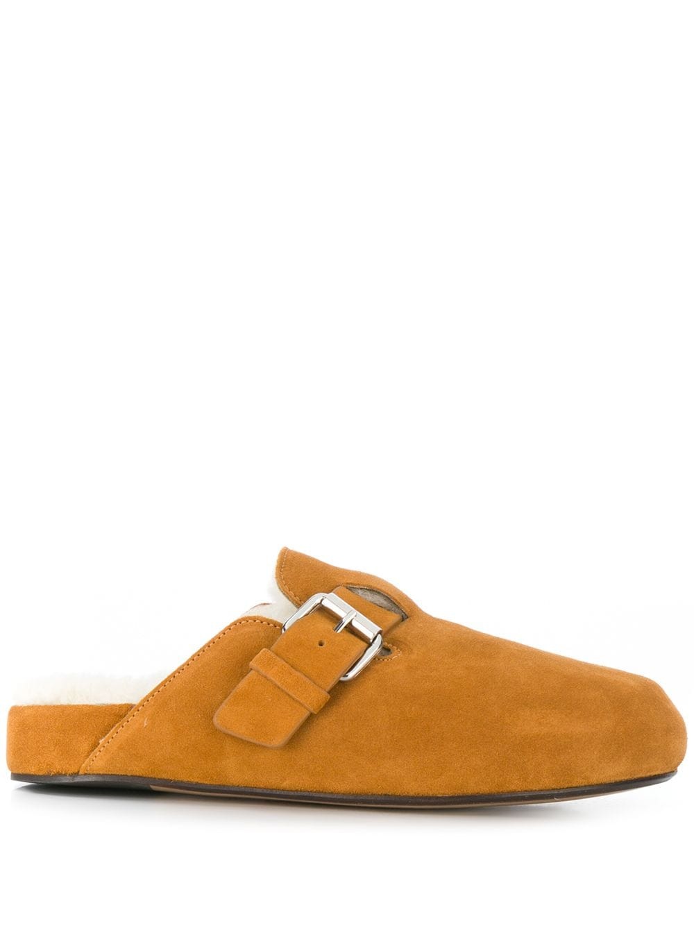 slip-on suede mules - 1