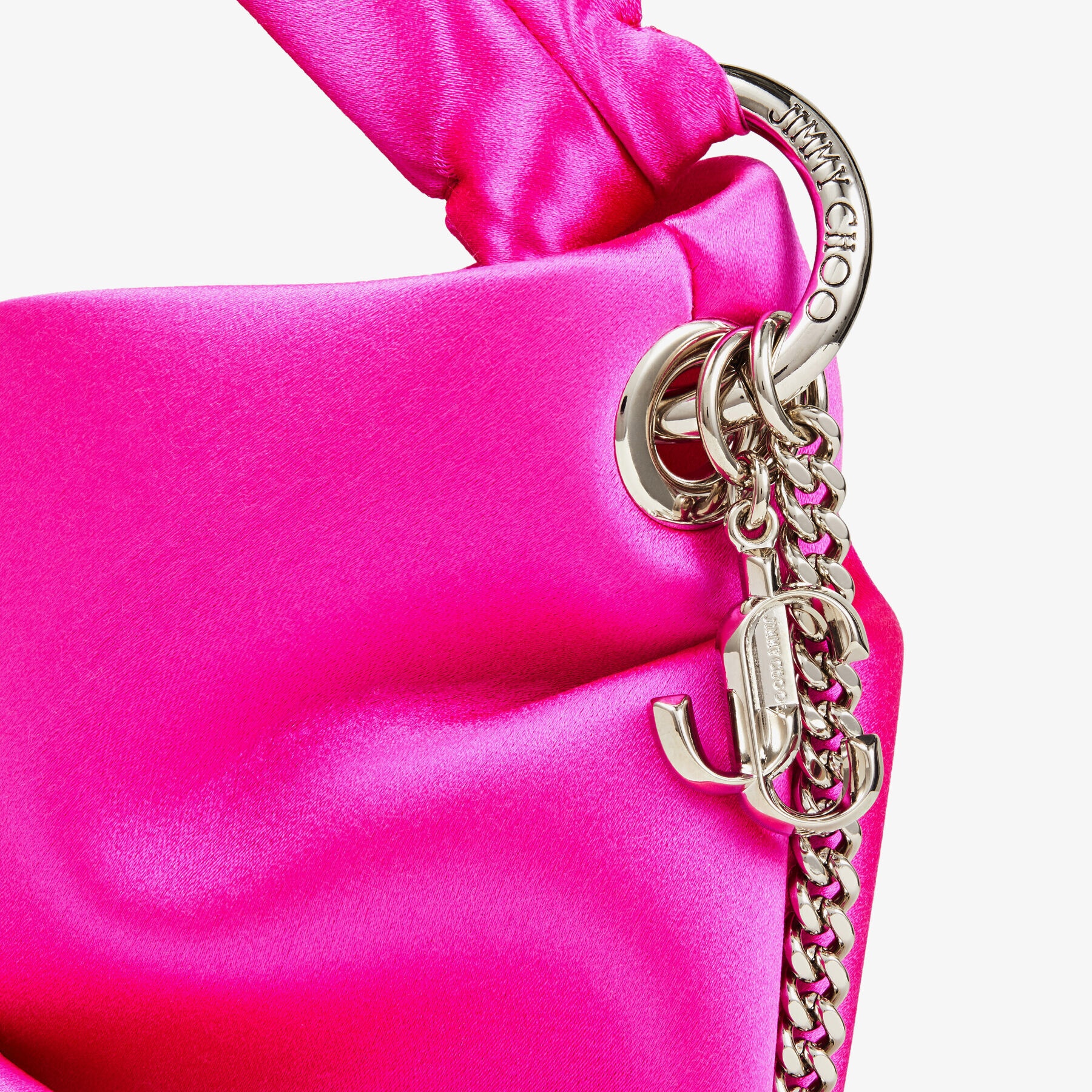 Bonny
Fuchsia Satin Bag with Twisted Handle - 6