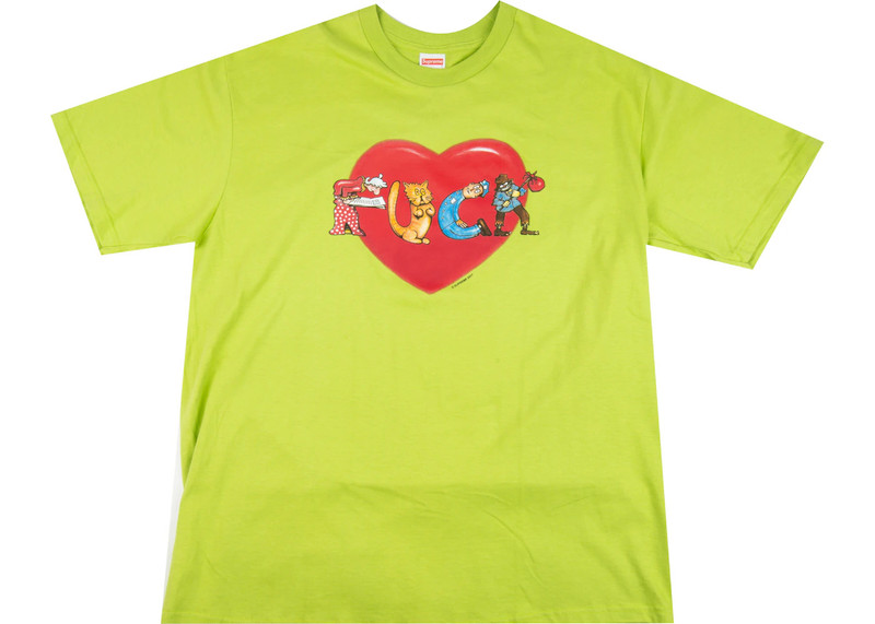 Supreme Fuck Love Tee Lime 1