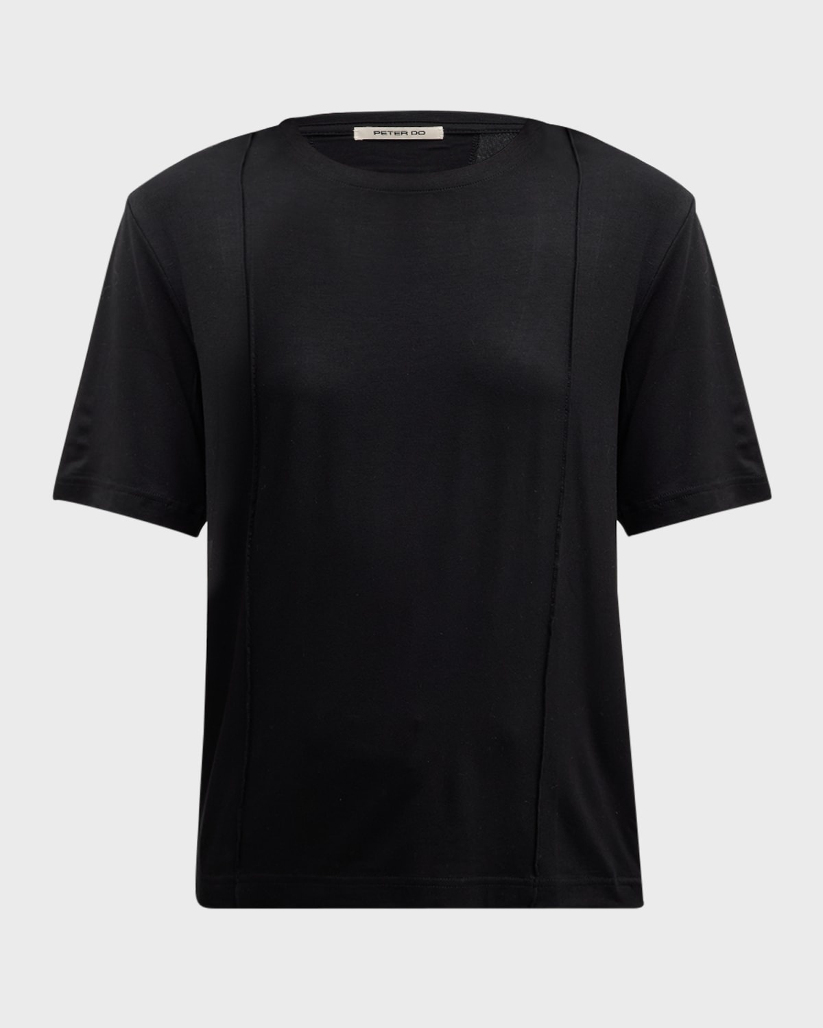 Short-Sleeve Pictuck Creased T-Shirt - 1