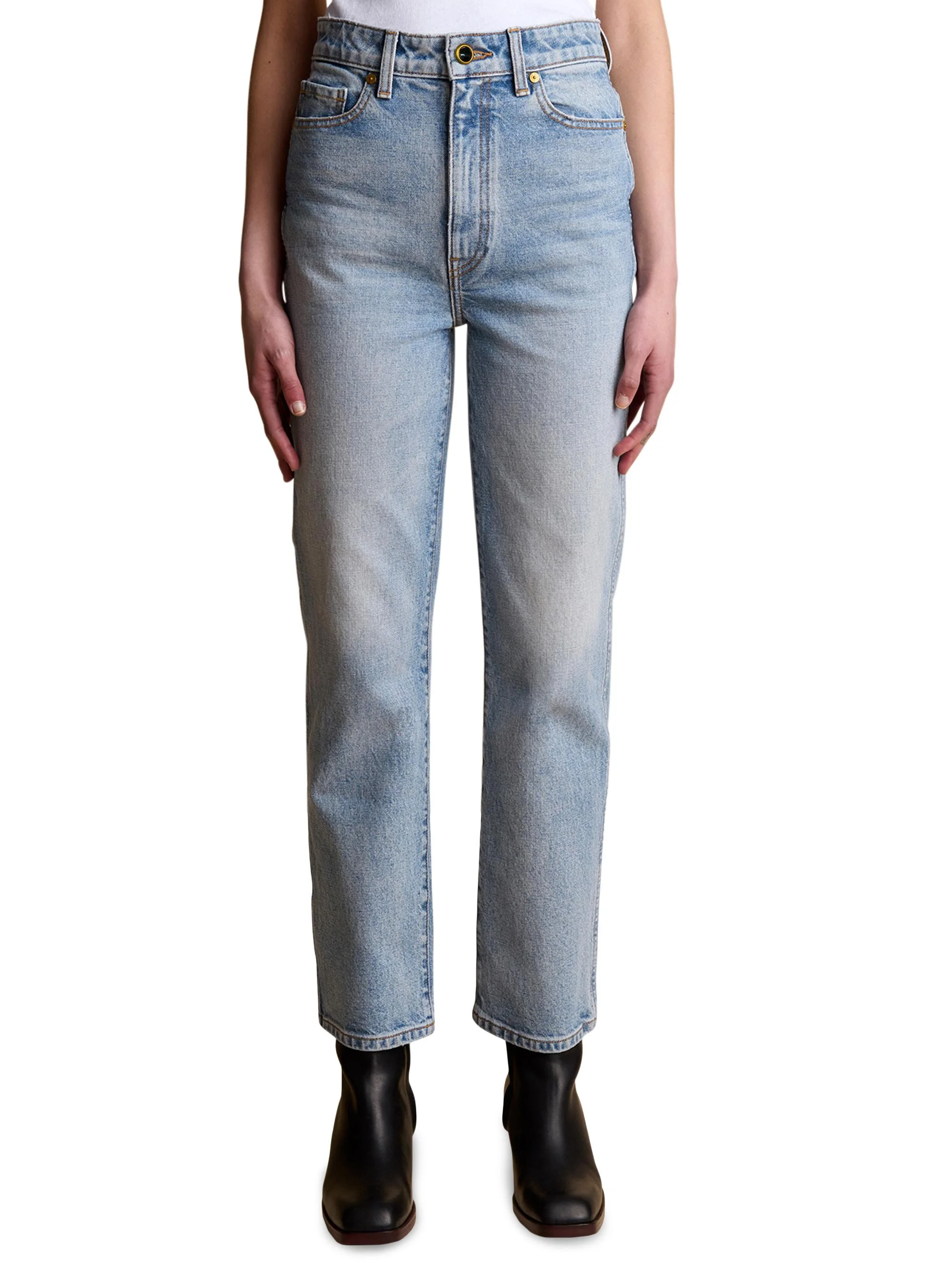 Women's Abigail High-Rise Straight Jeans - Bryce Stretch - 1